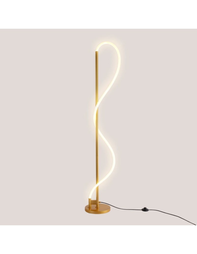 Abruzzo Nowoczesna Lampa podłogowa Złota LED 30W 3000K Spirali ABR-EOS-G-30W