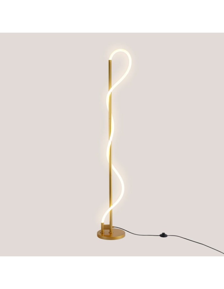 Abruzzo Nowoczesna Lampa podłogowa Złota LED 30W 3000K Spirali ABR-EOS-G-30W