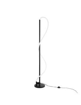 Abruzzo Modern Black LED Floor Lamp 30W 3000K Spiral ABR-EOS-C-30W.