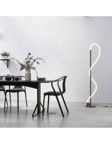 Abruzzo Nowoczesna Lampa podłogowa Czarna LED 30W 3000K Spirali ABR-EOS-C-30W - produkt 2