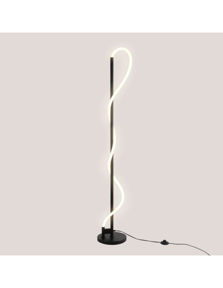 Abruzzo Nowoczesna Lampa podłogowa Czarna LED 30W 3000K Spirali ABR-EOS-C-30W