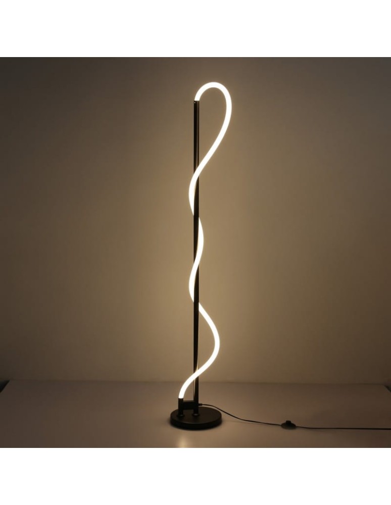 Abruzzo Nowoczesna Lampa podłogowa Czarna LED 30W 3000K Spirali ABR-EOS-C-30W
