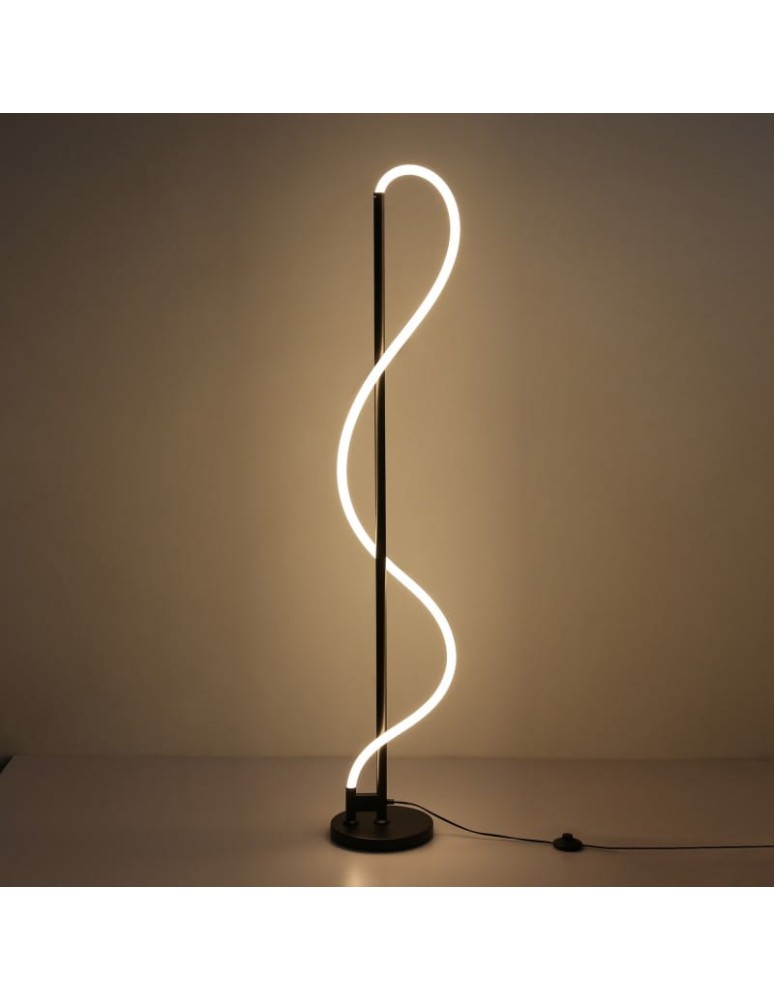 Floor lamps - Abruzzo Modern Black LED Floor Lamp 30W 3000K Spiral ABR-EOS-C-30W. - product kolory-swiatla.pl 13