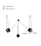 Abruzzo Nowoczesna Lampa Wisząca 3xØ30cm Rittoro ABR-SHIL-E27