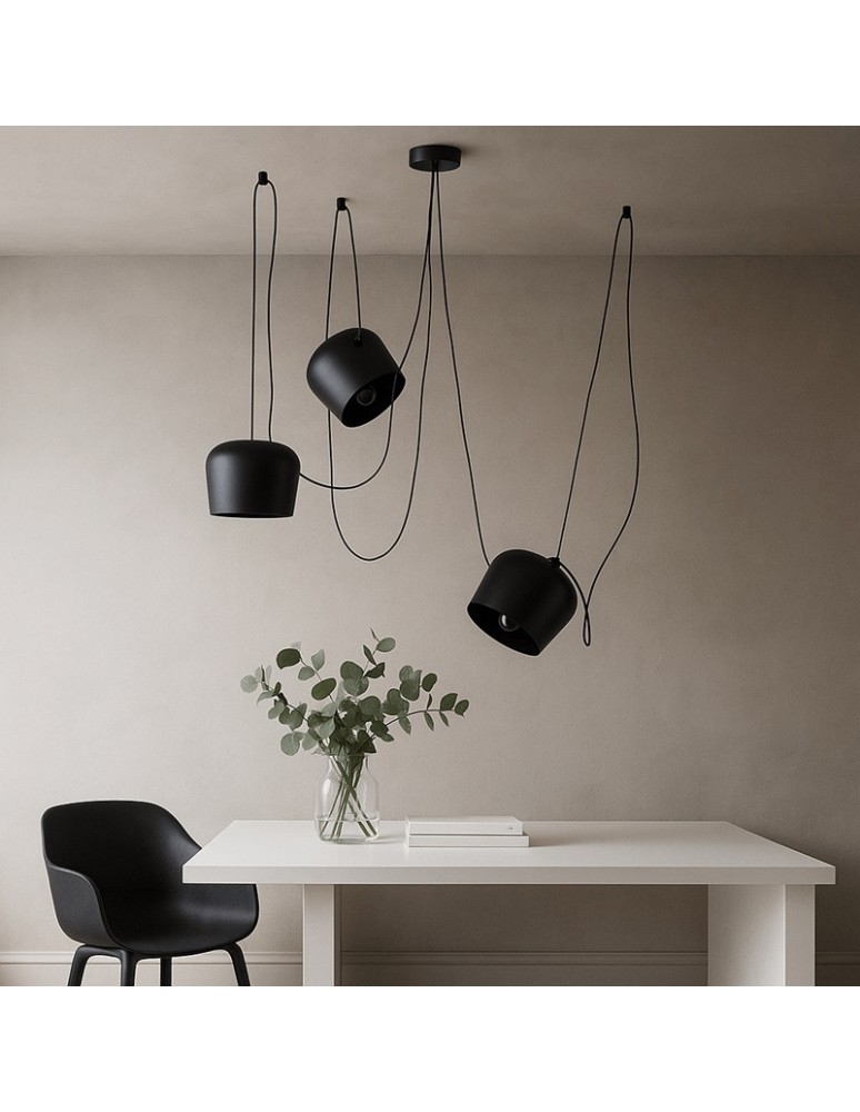 Pendant lamps - Abruzzo Modern Pendant Lamp 3xØ30cm Rittoro ABR-SHIL-E27. - product kolory-swiatla.pl 5