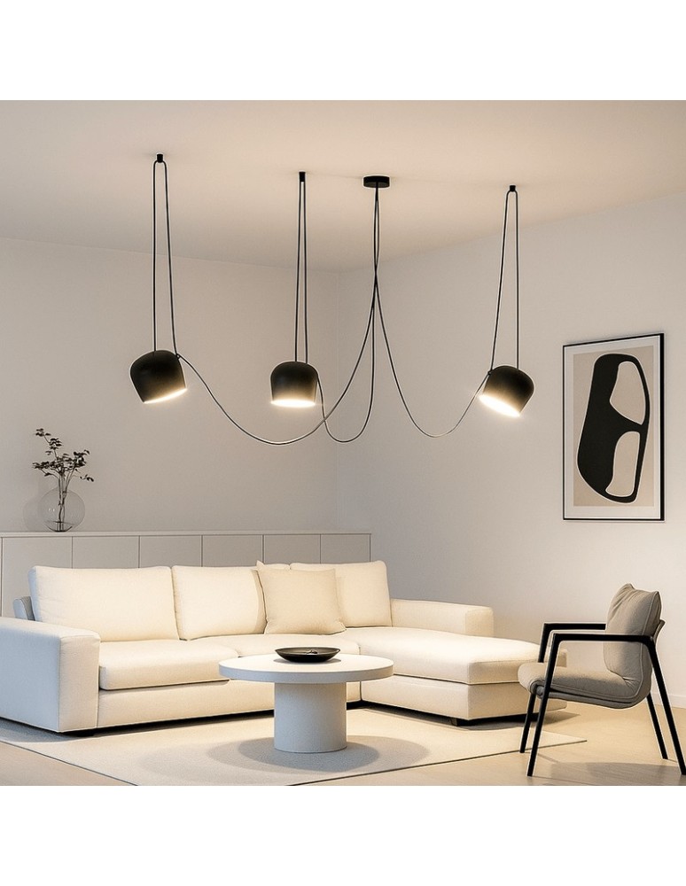 Pendant lamps - Abruzzo Modern Pendant Lamp 3xØ30cm Rittoro ABR-SHIL-E27. - product kolory-swiatla.pl 6