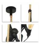 Abruzzo Lampa Wisząca Czarna Małpa Pino E27 ABR-KAR-C