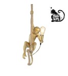 Abruzzo Lampa Wisząca Złota Małpa Pino E27 ABR-KAR-G