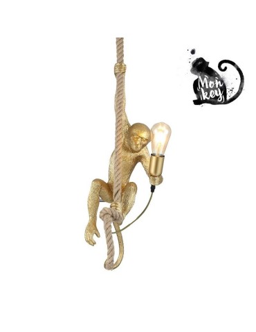 Abruzzo Pino E27 Gold Monkey Pendant Lamp ABR-KAR-G