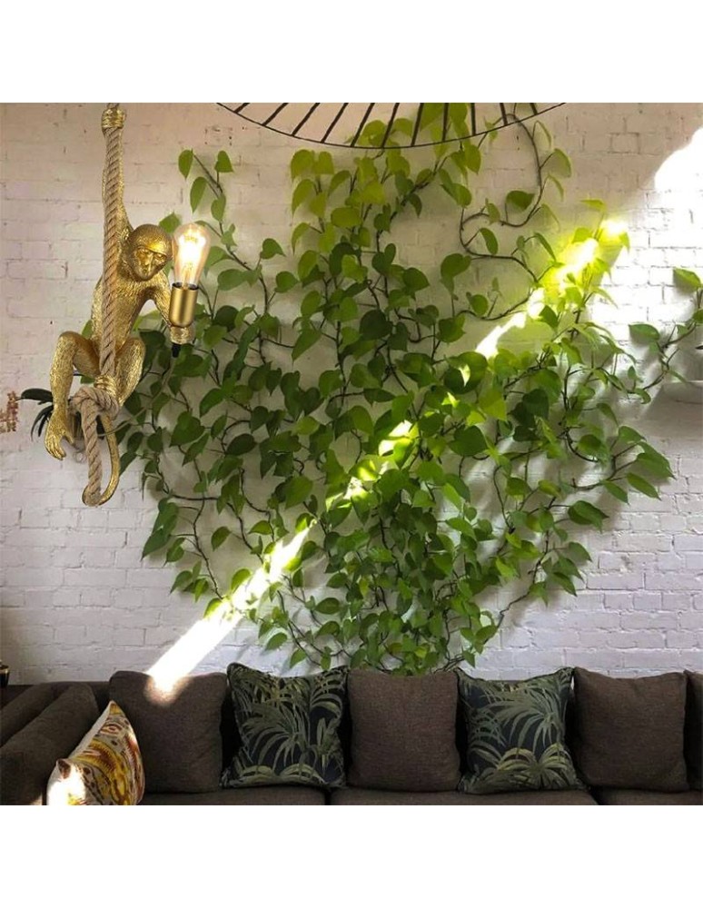 Pendant lamps - Abruzzo Pino E27 Gold Monkey Pendant Lamp ABR-KAR-G - product kolory-swiatla.pl 3