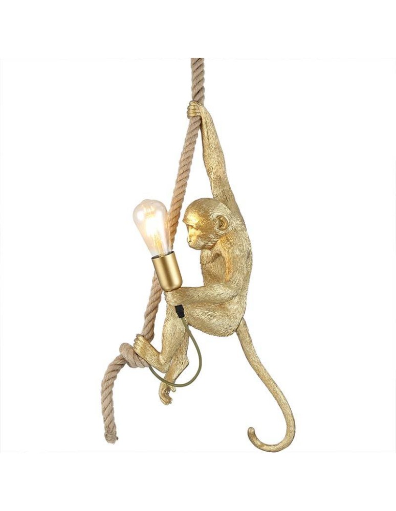 Pendant lamps - Abruzzo Pino E27 Gold Monkey Pendant Lamp ABR-KAR-G - product kolory-swiatla.pl 6