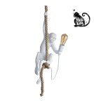 Abruzzo Lampa Wisząca Biała Małpa Pino E27 ABR-KAR-B