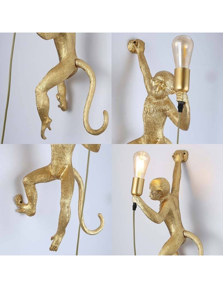 Pendant lamps - Abruzzo Shimpo E27 Gold Monkey Pendant Lamp ABR-KAR3-G - product kolory-swiatla.pl 2