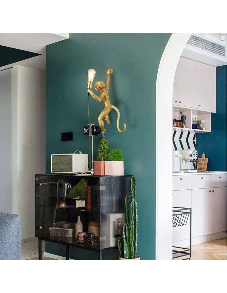 Pendant lamps - Abruzzo Shimpo E27 Gold Monkey Pendant Lamp ABR-KAR3-G - product kolory-swiatla.pl 4