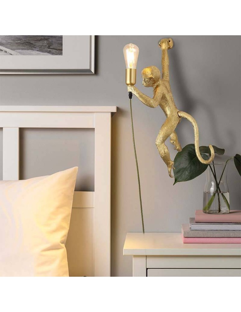 Pendant lamps - Abruzzo Shimpo E27 Gold Monkey Pendant Lamp ABR-KAR3-G - product kolory-swiatla.pl 5