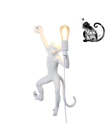 Abruzzo White Monkey Shimpo E27 Pendant Lamp ABR-KAR3-B