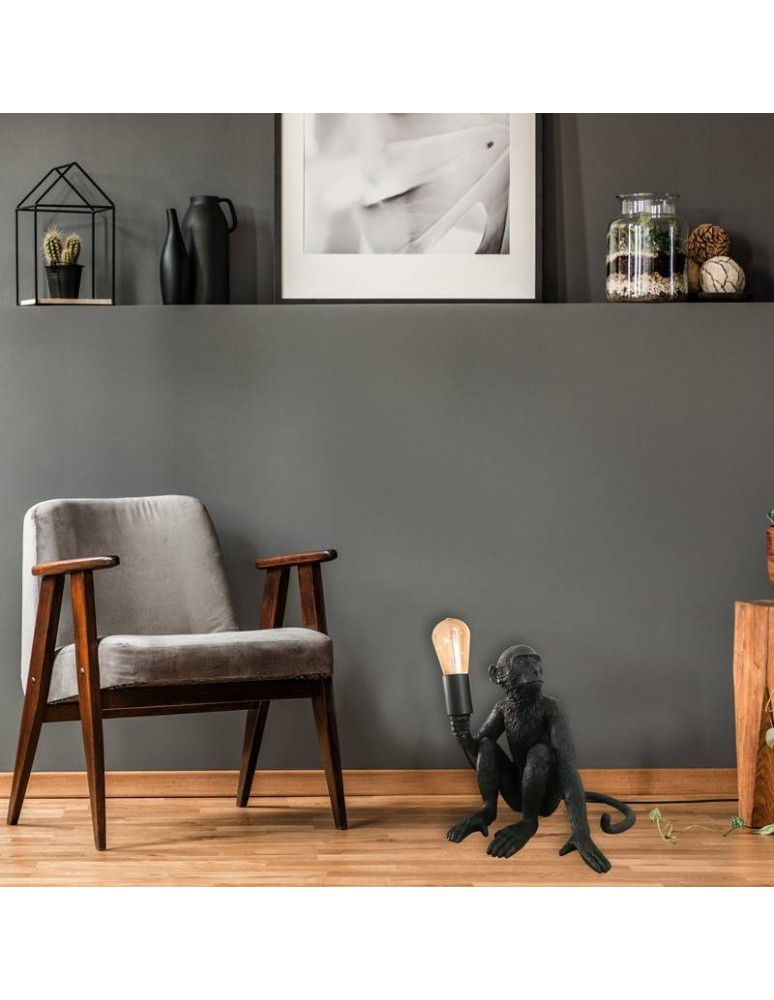 Table lamps - Abruzzo Table Lamp Black Monkey Cappuccino E27 ABR-KARD4-C - product kolory-swiatla.pl 3