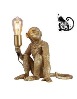 Abruzzo Lampa Stołowa Złota Małpa Cappuccino E27 ABR-KARD4-G