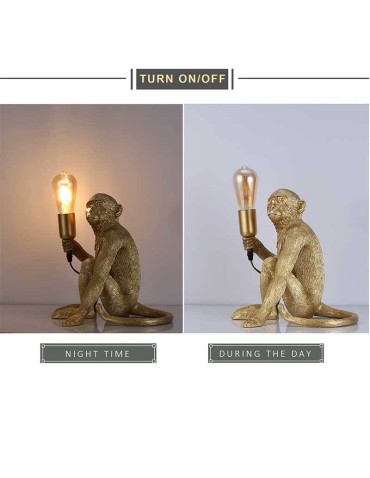 Abruzzo Table Lamp Gold Monkey Cappuccino E27 ABR-KARD4-G - product 2