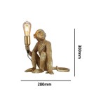 Table lamps - Abruzzo Table Lamp Gold Monkey Cappuccino E27 ABR-KARD4-G - product 4