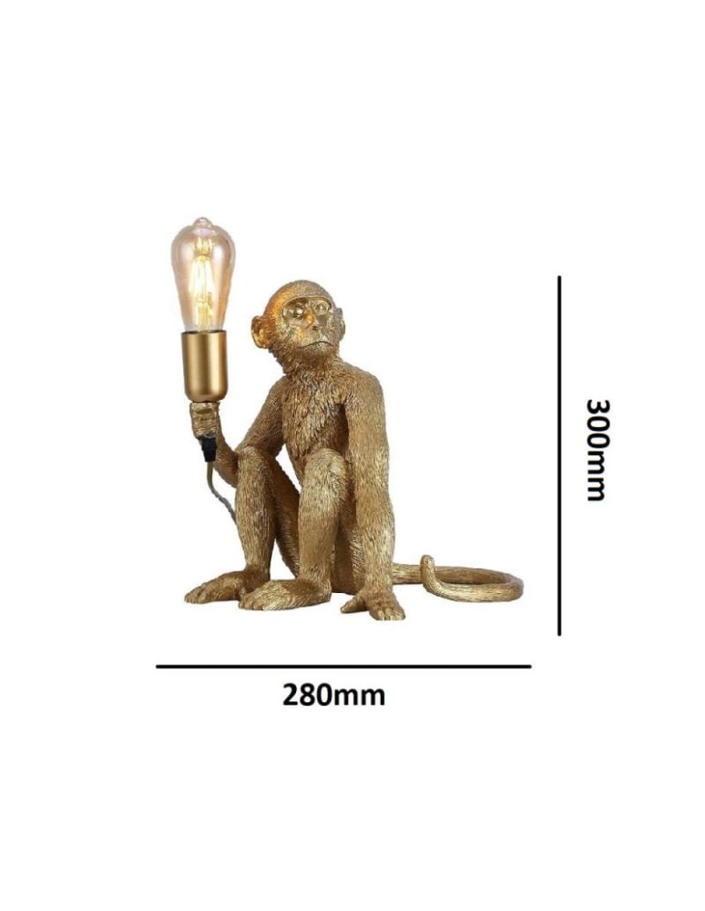 Table lamps - Abruzzo Table Lamp Gold Monkey Cappuccino E27 ABR-KARD4-G - product kolory-swiatla.pl 4