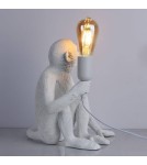Abruzzo Lampa Stołowa Biała Małpa Cappuccino E27 ABR-KARD4-B