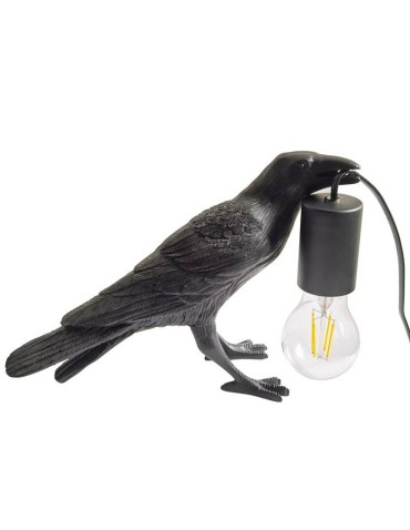 Abruzzo Raven Corvo E27 Resin Table Lamp ABR-KARD-K.