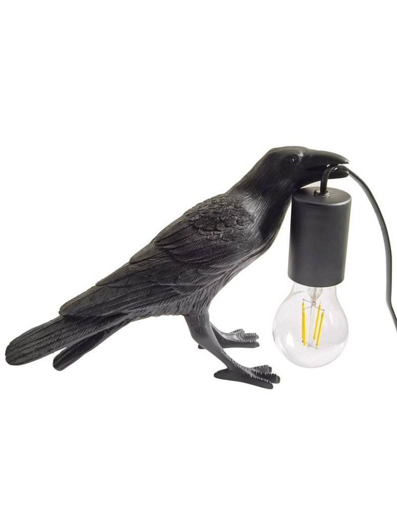 Table lamps - Abruzzo Raven Corvo E27 Resin Table Lamp ABR-KARD-K. - product kolory-swiatla.pl 1