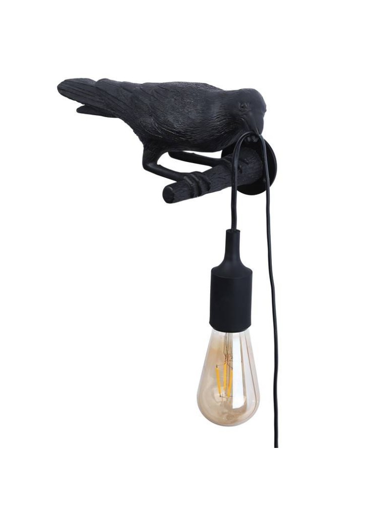 Abruzzo Kinkiet z Żywicy Kruk Corvo E27 ABR-KARD-K2