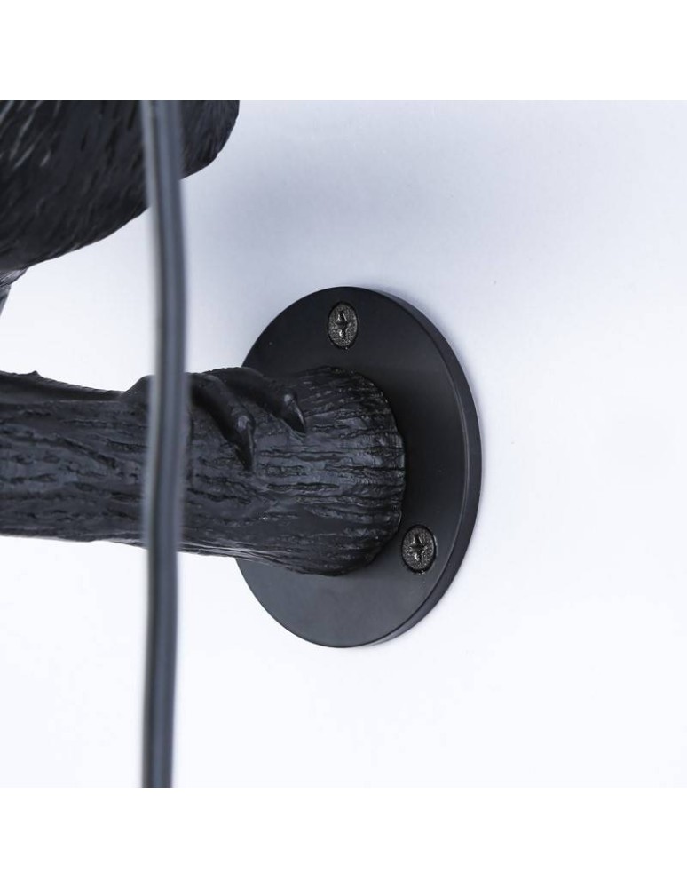 Abruzzo Kinkiet z Żywicy Kruk Corvo E27 ABR-KARD-K2