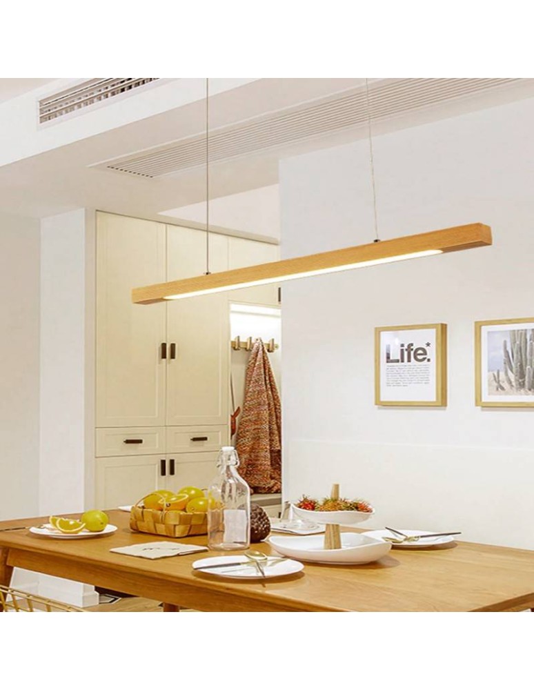 Abruzzo Lampa Liniowa Drewniana 120cm 3000K 24W LED Dritta ABR-LLZ-24W