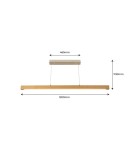Abruzzo Lampa Liniowa Drewniana 120cm 3000K 24W LED Dritta ABR-LLZ-24W