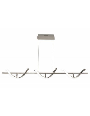 Abruzzo Pendant Lamp Chrome 30W 110cm Spiral 2 ABR-LAZZA-30W