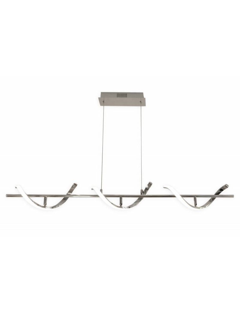 Pendant lamps - Abruzzo Pendant Lamp Chrome 30W 110cm Spiral 2 ABR-LAZZA-30W - product kolory-swiatla.pl 1