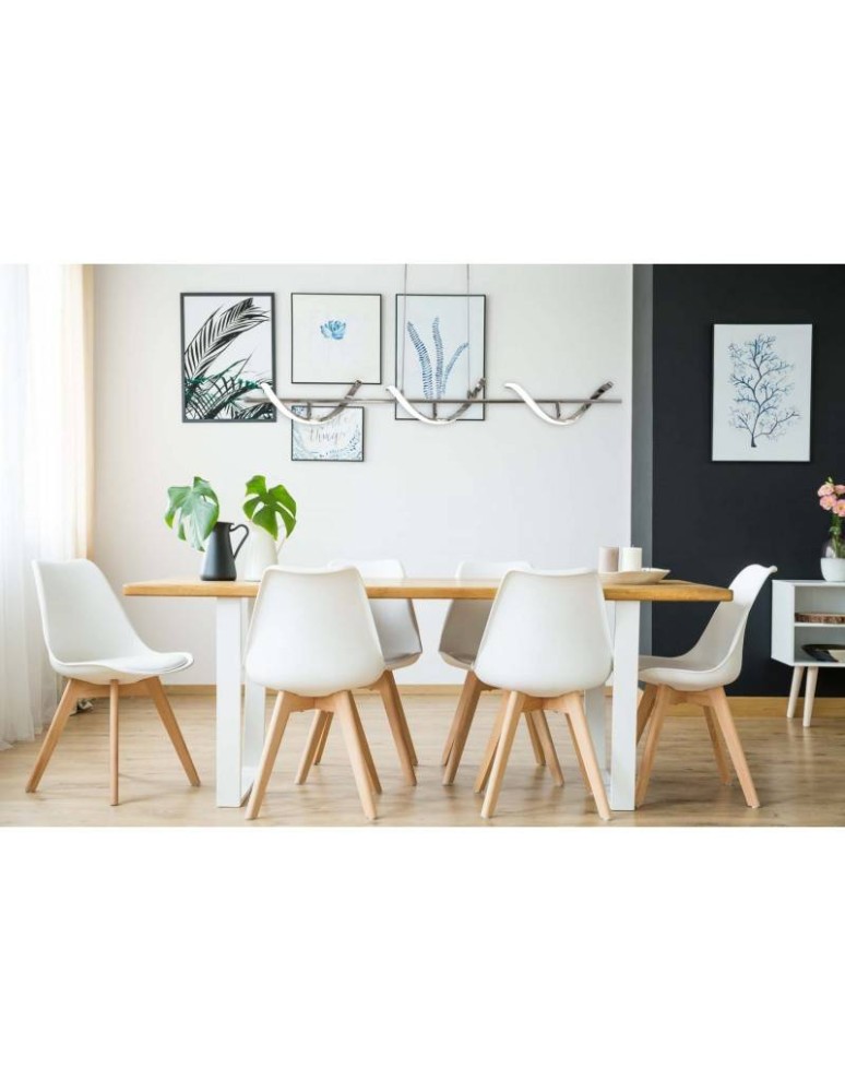 Pendant lamps - Abruzzo Pendant Lamp Chrome 30W 110cm Spiral 2 ABR-LAZZA-30W - product kolory-swiatla.pl 4