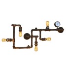 Wall lamps - Abruzzo Retro 110cm 5xE27 Tubo Industrial Pipe Wall lamp ABR-LLKRR-5XE27 - product 1