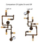 Abruzzo Kinkiet Industrialny Rury Retro 110cm 5xE27 Tubo ABR-LLKRR-5XE27