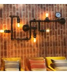 Wall lamps - Abruzzo Retro 110cm 5xE27 Tubo Industrial Pipe Wall lamp ABR-LLKRR-5XE27 - product 5