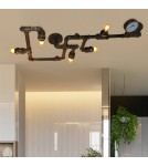 Wall lamps - Abruzzo Retro 110cm 5xE27 Tubo Industrial Pipe Wall lamp ABR-LLKRR-5XE27 - product 6