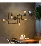 Wall lamps - Abruzzo Retro 110cm 5xE27 Tubo Industrial Pipe Wall lamp ABR-LLKRR-5XE27 - product 7