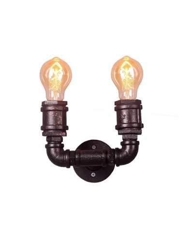 Abruzzo Tubo ABR-LLK2RR-2XE27 Led Industrial Retro Tubes Wall lamp.