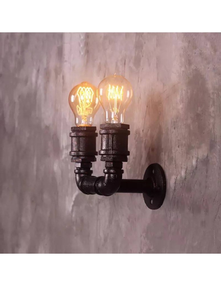 Abruzzo Kinkiet Led Industrialny Rury Retro 2xE27 Aruzzo Tubo ABR-LLK2RR-2XE27