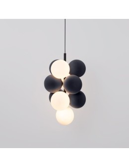 Abruzzo Lampa wisząca Szklana 4 kule świetlne i 6 kul dźwiękochłonnych Szarych 4xG9 60 cm Vino ABR-GRAPPA--S - produkt 2