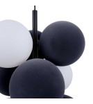 Pendant lamps - Abruzzo Glass Pendant Lamp 4 spheres of light and 6 spheres of sound Grey 4xG9 60 cm Vino ABR-GRAPPA--S - product 8