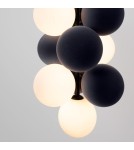Pendant lamps - Abruzzo Glass Pendant Lamp 4 spheres of light and 6 spheres of sound Grey 4xG9 60 cm Vino ABR-GRAPPA--S - product 10