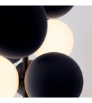 Pendant lamps - Abruzzo Glass Pendant Lamp 4 spheres of light and 6 spheres of sound Grey 4xG9 60 cm Vino ABR-GRAPPA--S - product 11