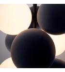 Pendant lamps - Abruzzo Glass Pendant Lamp 4 spheres of light and 6 spheres of sound Grey 4xG9 60 cm Vino ABR-GRAPPA--S - product 12