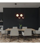 Abruzzo Lampa wisząca Szklana 4 kule Świetlne oraz 8 kul dźwiękochłonnych Szarych 4xG9 65cm Vino ABR-GRAPPA-H-S