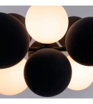Pendant lamps - Abruzzo Glass Pendant Lamp 4 spheres of Light and 8 spheres of Sound Grey 4xG9 65cm Vino ABR-GRAPPA-H-S - product 8