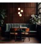 Pendant lamps - Abruzzo Glass Pendant Lamp 4 spheres of light and 6 spheres of sound Bronze 4xG9 60 cm Vino ABR-GRAPPA--B - product 3